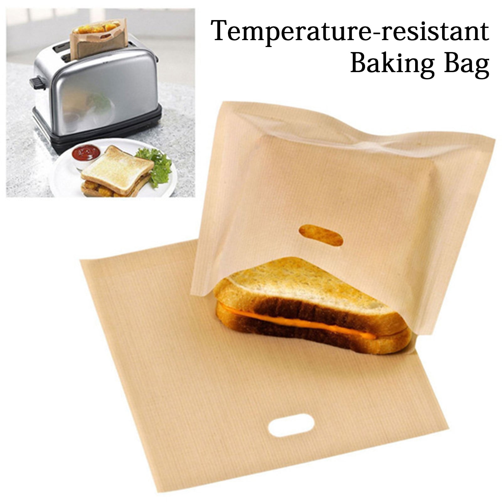 kaioher Baking Bag Easy to Clean NonStick Toaster Bag Reusable Long