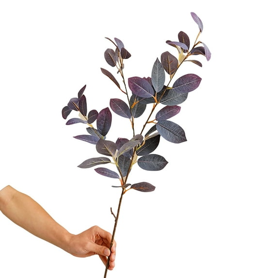kaioher Decorative Artificial Plant No Watering Fade-less Flower Arrangement Simulation Eucalyptus Photography Props