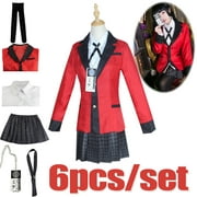 kakegurui Yumeko Jabami Cosplay Costumes Women Party Pretty Japaneses Anime Clothes 6pcs for dress up party stage show