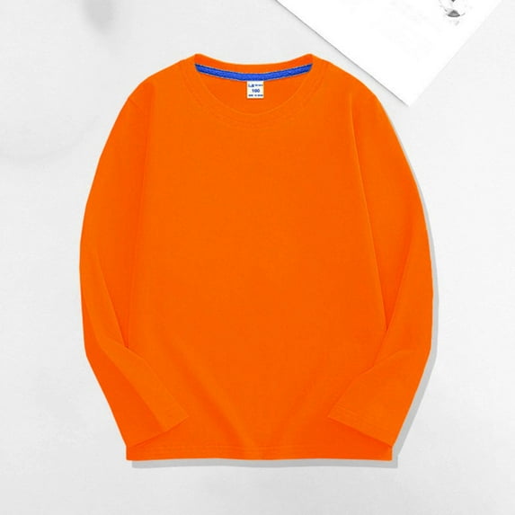 kakina CMSX Baby Toddler Boys Girls Long Sleeve Basic Sweatshirt,Unisex Kids Casual Classic Cotton Solid Color Long Sleeve Crewneck Tee Shirt Tops