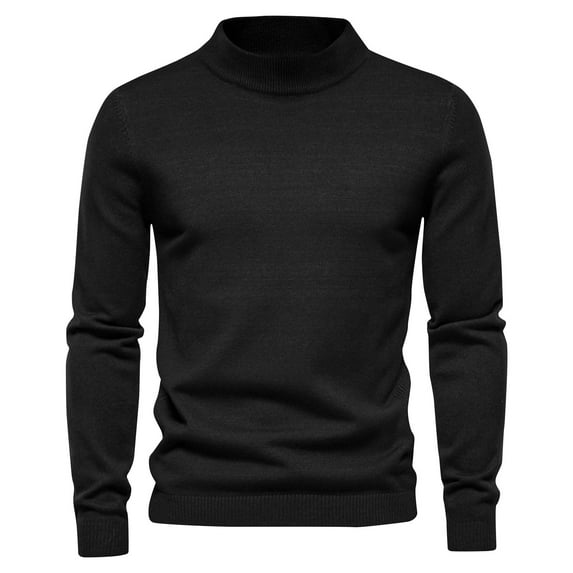 kakina CMSX Classic Knitted Sweater for Men Clearance,Fashion Casual Soft Long Sleeve Half Turtleneck Solid Color Comfortable Pullover Knitted Sweaters for Mens