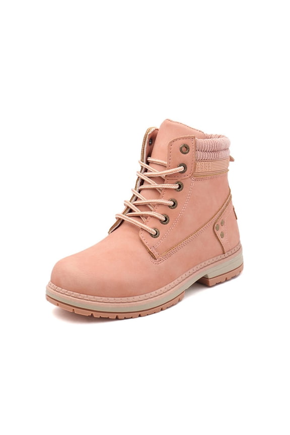 Fall Winter Snow Boots for Women,Fashion Casual Comfortable Hiking Work Ankle Booties Waterproof Lace up Outdoor Low Heel Shoes 5.5(36)