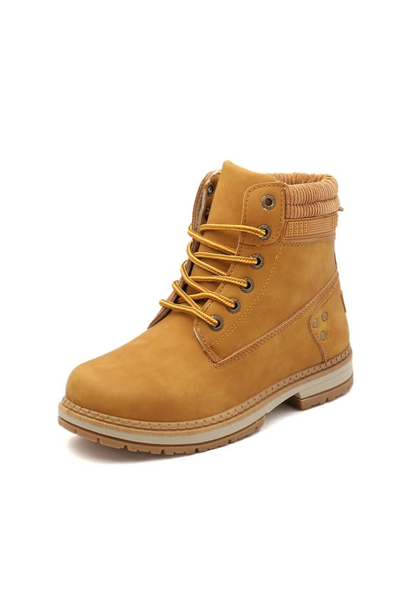 Fall Winter Snow Boots for Women,Fashion Casual Comfortable Hiking Work Ankle Booties Waterproof Lace up Outdoor Low Heel Shoes 5.5(36)