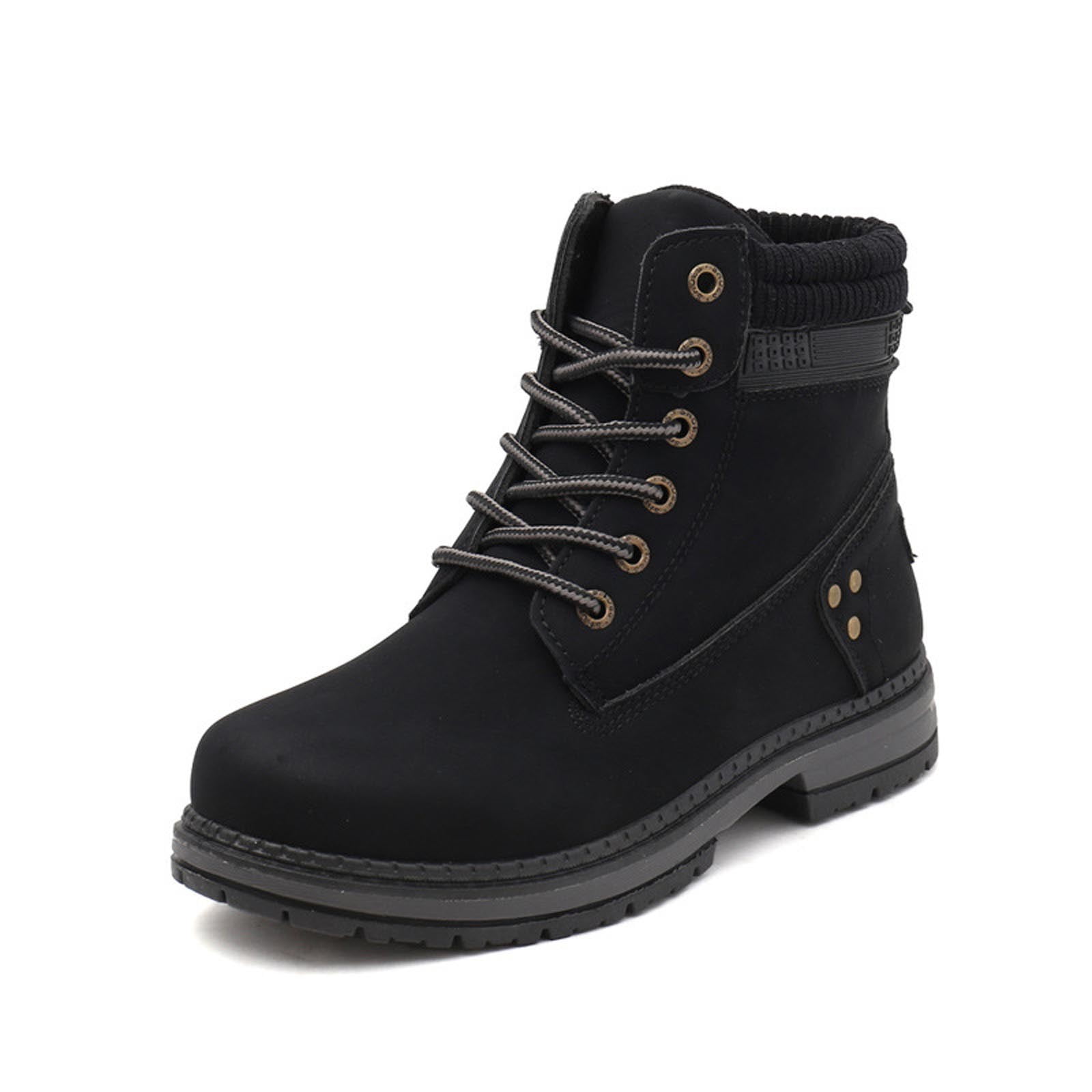 kakina CMSX Fall Winter Snow Boots for Women,Fashion Casual Comfortable Hiking Work Ankle Booties Waterproof Lace up Outdoor Low Heel Shoes 8.5(41)