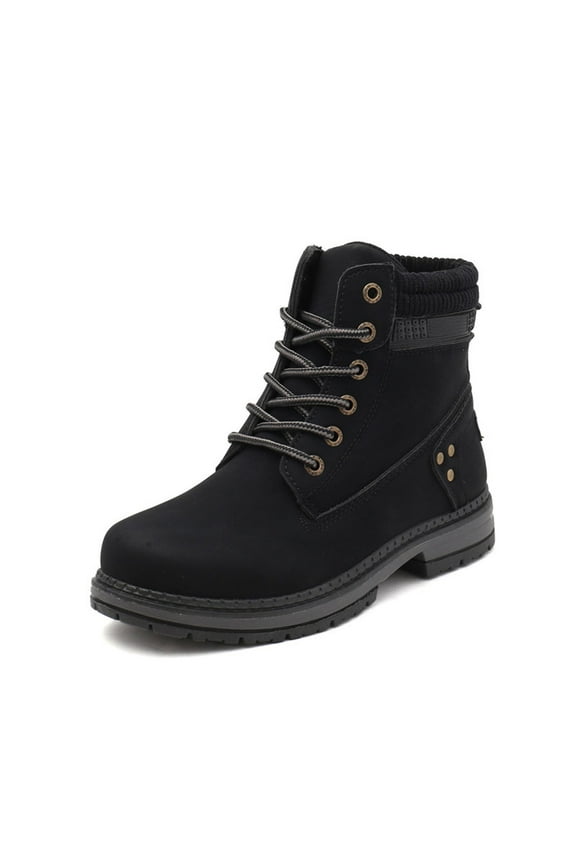 Fall Winter Snow Boots for Women,Fashion Casual Comfortable Hiking Work Ankle Booties Waterproof Lace up Outdoor Low Heel Shoes 8.5(41)