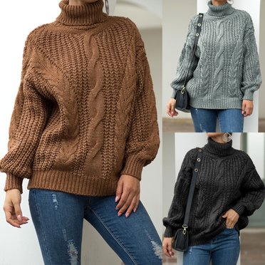 Women's Winter Loose-Fitting Knitted O-Neck Long Sleeve Pullover main image 0