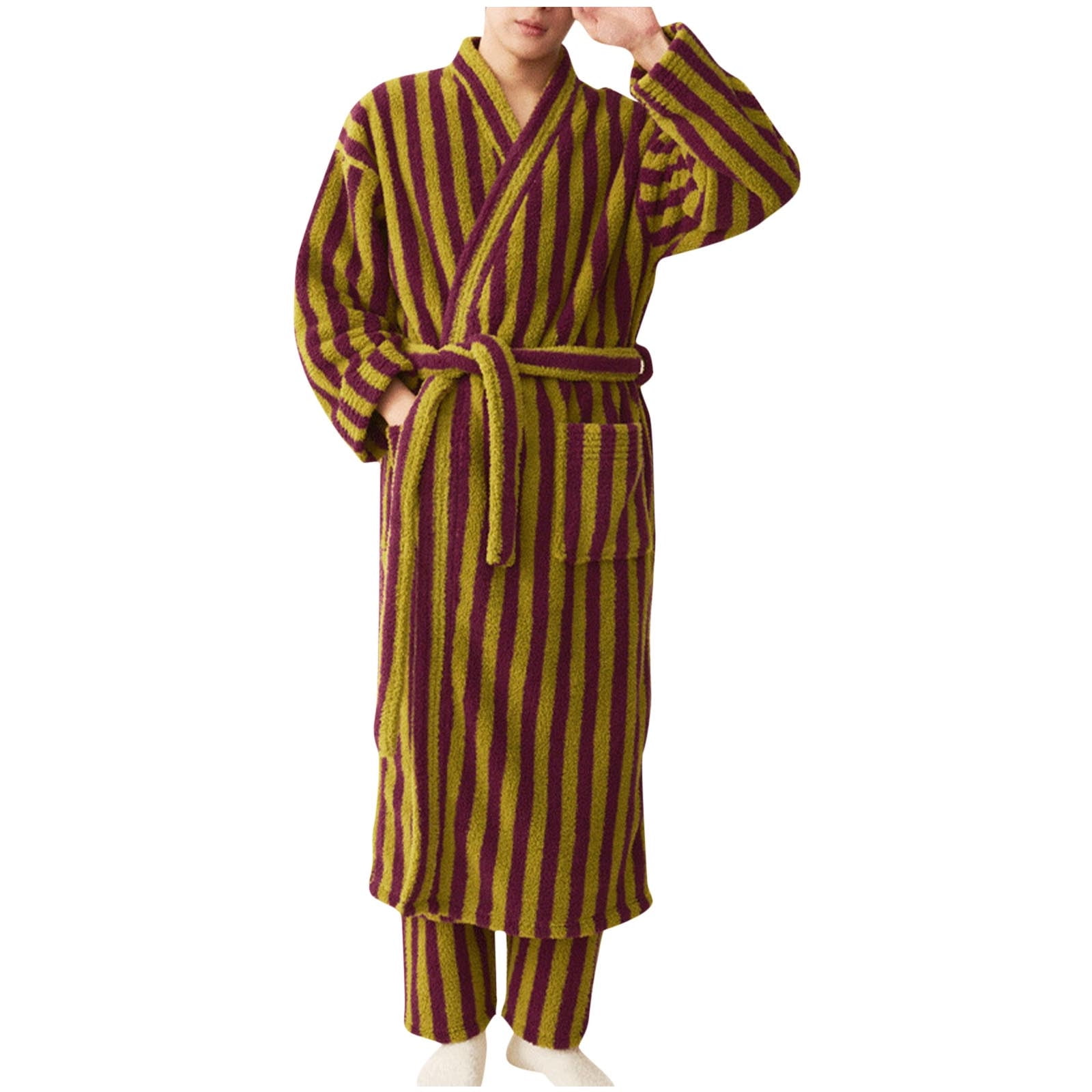 kakina CMSX Men’s Fashion Robe Premium Cotton Bathrobe Clearance,Casual ...