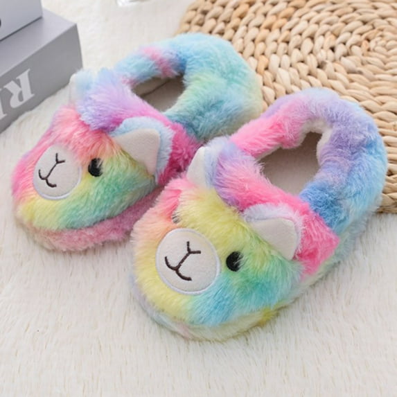 kakina CMSX Toddler Girls Boys Home Slippers Fuzzy Warm Winter Indoor Bunny Slipper Kids Lightweight Comfortable Soft-Soled Plush Shoes 9(7)