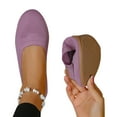 thumbnail image 1 of kakina CMSX Women’S Flat Shoes Knit Shoes Round Toe Slip On Ballerina Walking Flats Shoes for Woman Low Wedge Comfort Soft Casual Sandals Shoes, 1 of 3