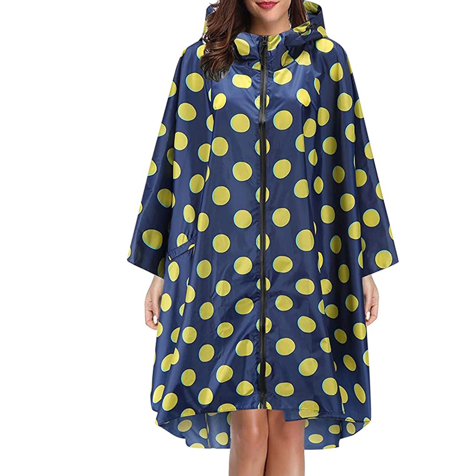 Kakina Cmsx Womens Jackets Plus Size Women Rain Jacket Coat Printing Hooded For Adults With 