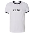 thumbnail image 1 of kalm. Adult Short Sleeve Ringer T-shirt, 1 of 3