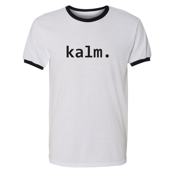 kalm. Adult Short Sleeve Ringer T-shirt