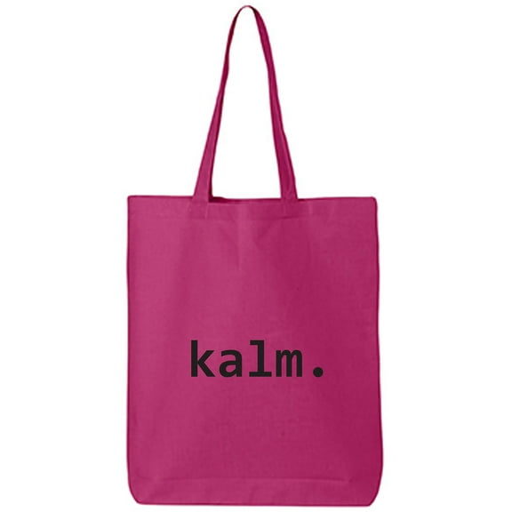 kalm. Cotton Canvas Tote Bag
