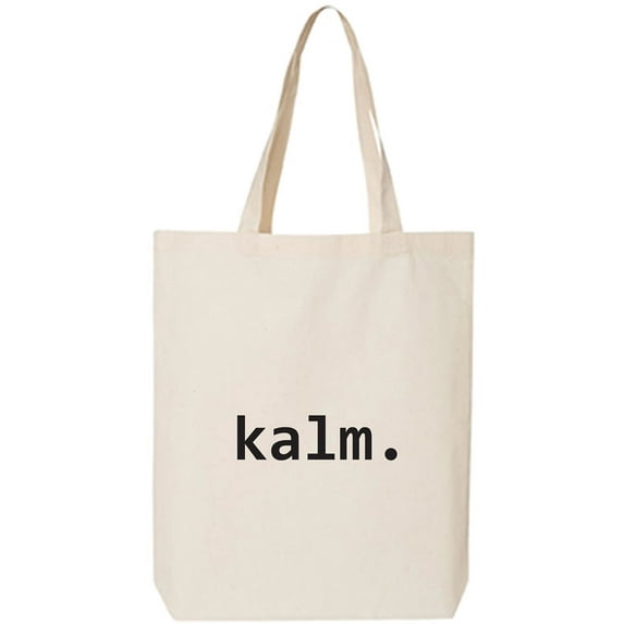 kalm. Cotton Canvas Tote Bag
