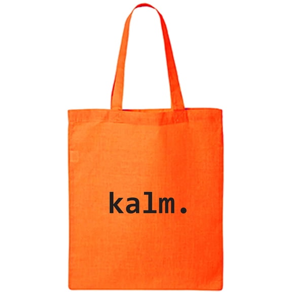 kalm. Cotton Canvas Tote Bag