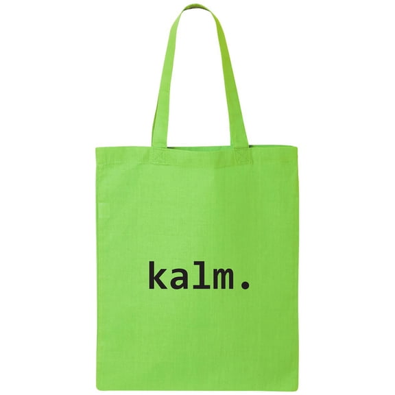 kalm. Cotton Canvas Tote Bag
