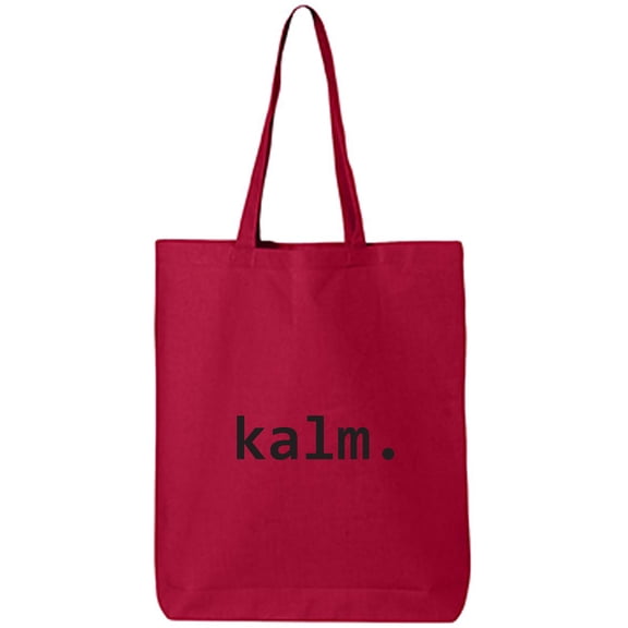 kalm. Cotton Canvas Tote Bag