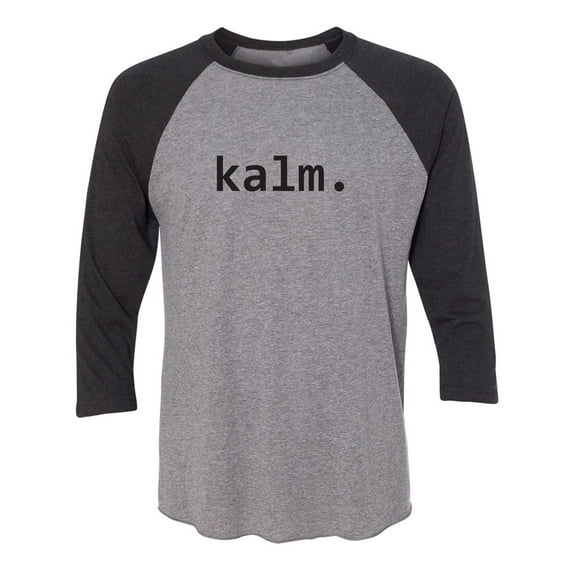 kalm. Unisex 3/4 Sleeve Baseball Raglan Tee