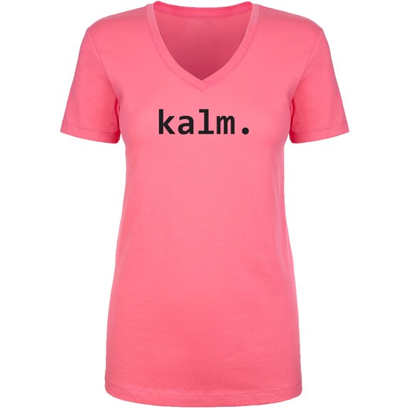 kalm. Womens V-Neck T-Shirt