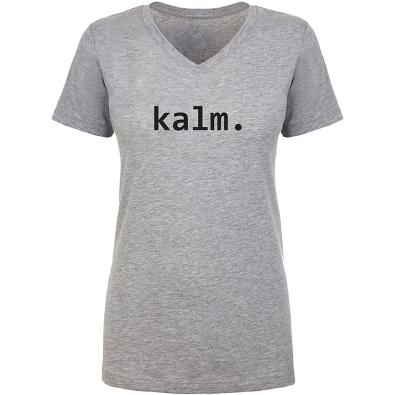 kalm. Womens V-Neck T-Shirt