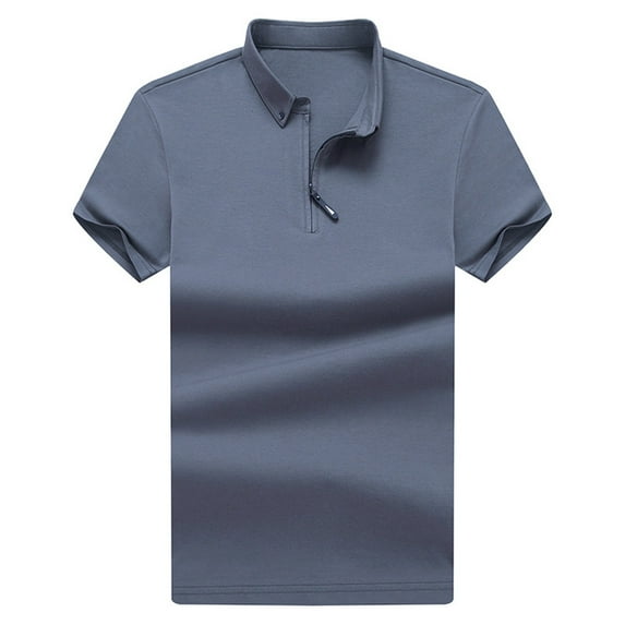 kamemi Men's Polo Shirts Men's Short Sleeve Polo Shirt(GY1,3XL)