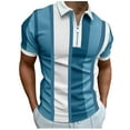 thumbnail image 1 of kamemi Polo Shirts for Men Men's Classic Fit Short Sleeve Performance Polo Shirt(Blue,3XL), 1 of 5