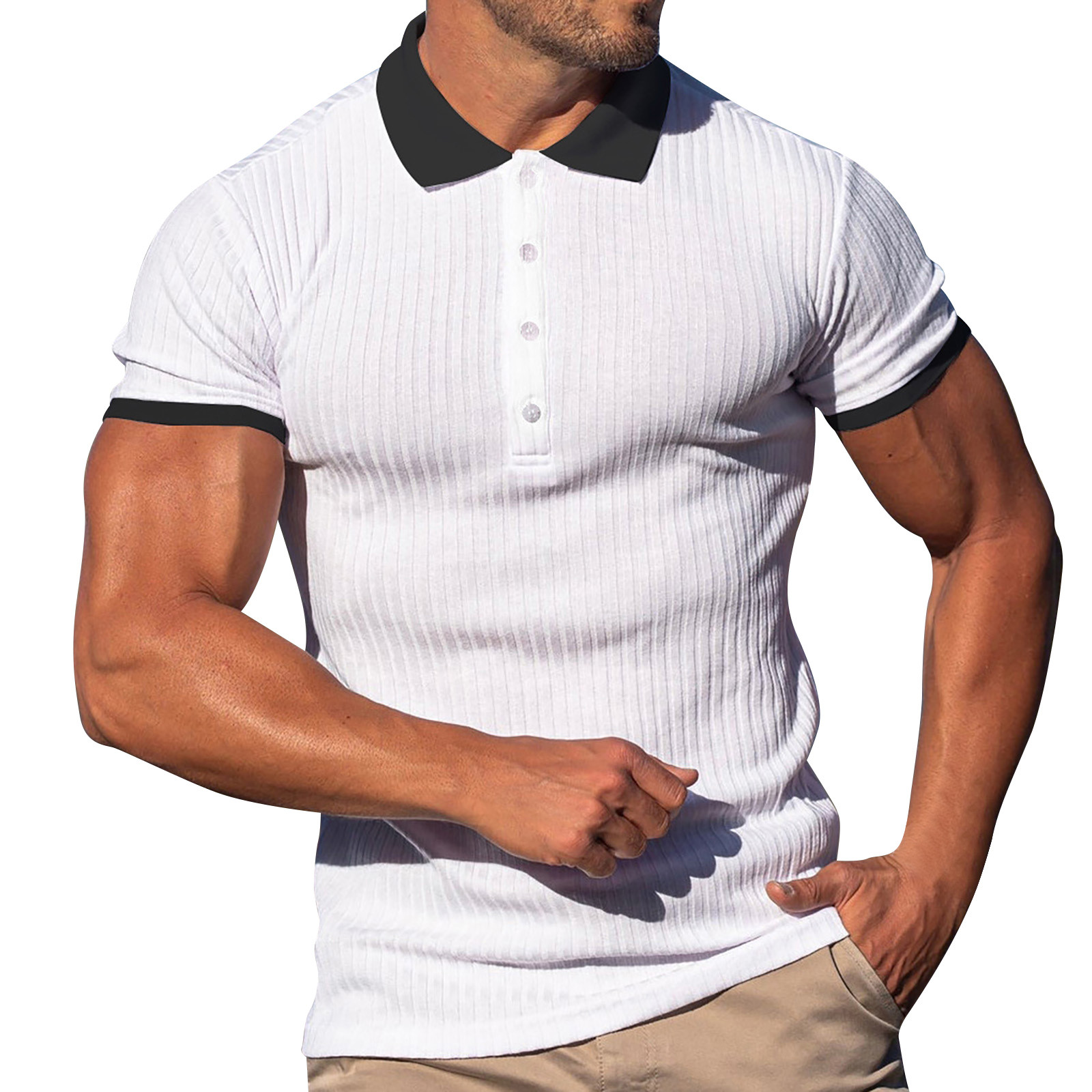 kamemi Short Sleeve Polo Shirts for Men Men's Active Moisture-Wicking ...