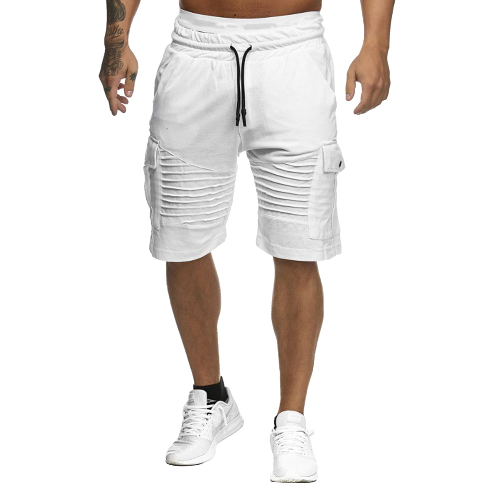 kamemi Shorts for Men Casual Men's Performance Cargo Short(White,XXL ...