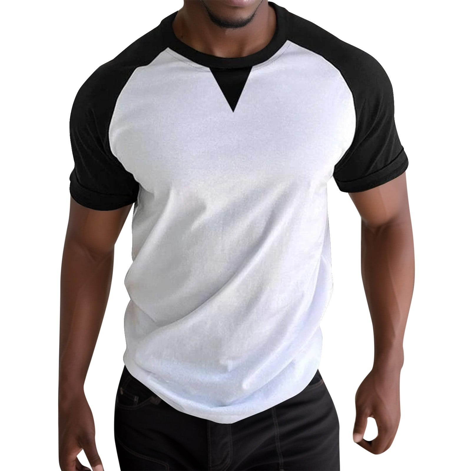 kamemi T Shirts for Men Pack Men's Value Pack VNeck Undershirts(Black