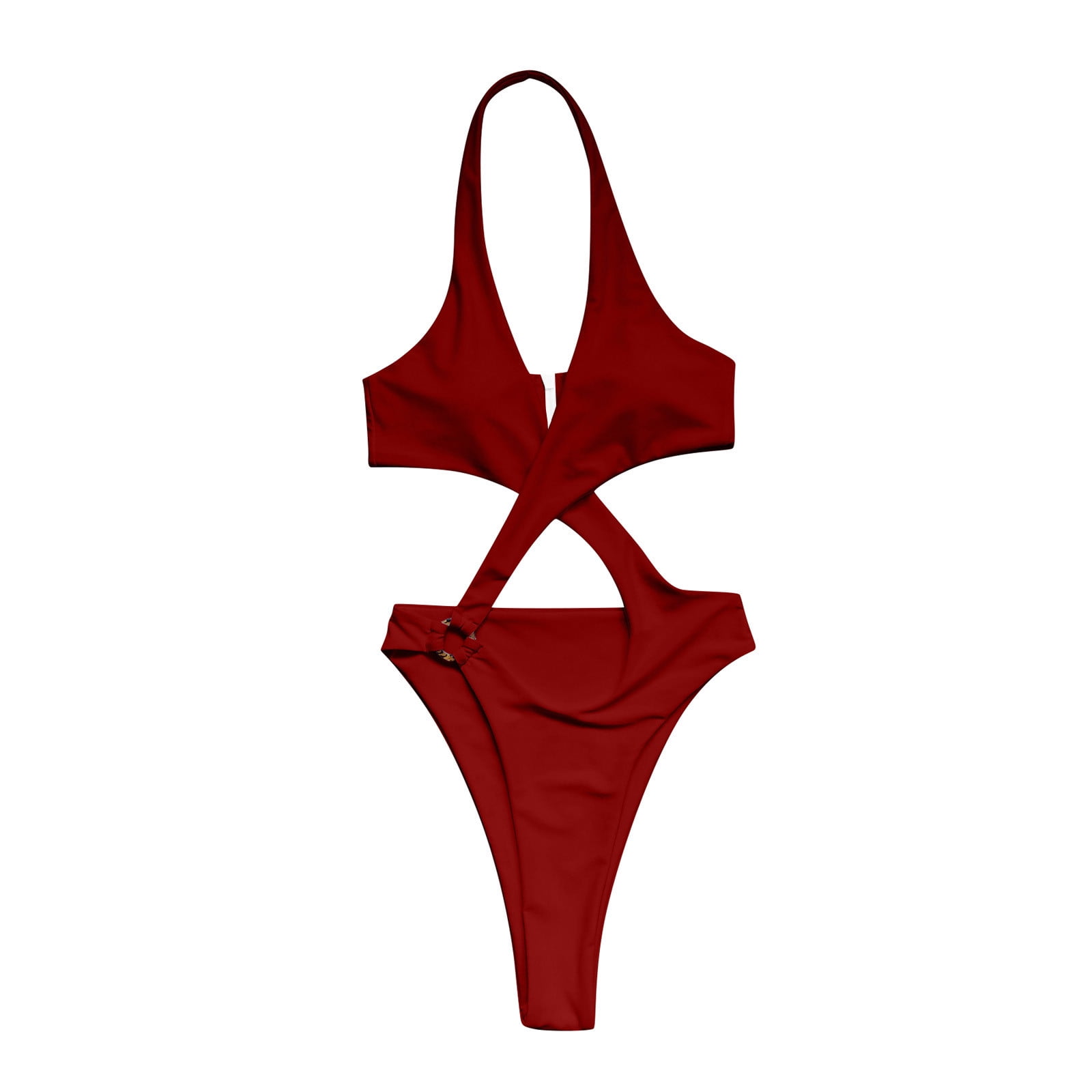 kamemi Womens Swim Suits 2025 Women's One Piece Swimsuit Deep V Neck