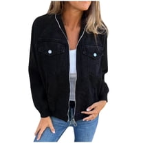 kamemir Abrigos De Mujer Women Lightweight Waterproof Jackets Packable Outdoor Hooded Windbreaker(Black,L)