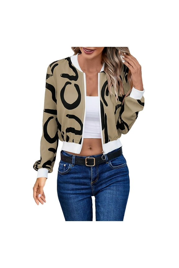 Abrigos De Mujer Women's Lightweight Full Zip Soft Polar Jacket Outdoor Recreation Coat With Zipper Pockets(Brown,L)