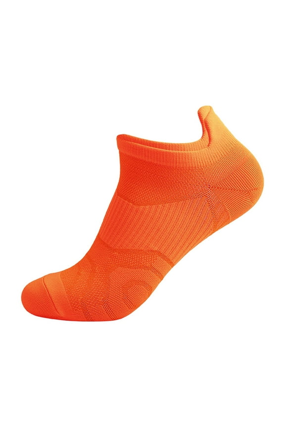 Ankle Socks for Women Athletic Running Socks Soft Thin Low Cut Short Tab Socks for Men and Women(Orange,One Size)
