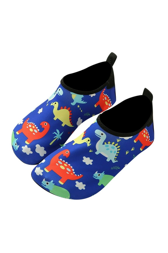 Baby Boys and Girls Swim Water Shoes Barefoot Aqua Socks Non-Slip for Beach Pool Toddler Kids(Dark Blue,9)