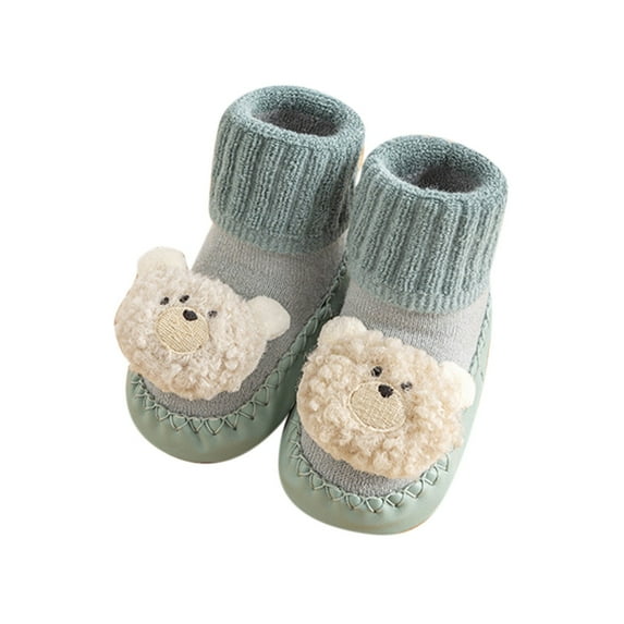 kamemir Baby Shoes Baby Boys Girls Classic PU Toddler Dress Shoes First Steps Walking Flat Lazy Crib Shoe(Green,18-24 Months)
