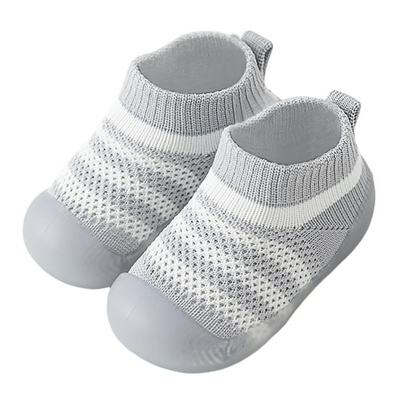 kamemir Baby Sock Shoes Baby Boy Girl Shoes, Soft Sole, Anti-Slip, Infants/Toddler Sneakers(Grey,18-24 Months )