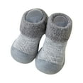 thumbnail image 1 of kamemir Baby Toddler Floor Sock Shoes Boys Girls Prewalker Non-Slip Shoe(Grey,8), 1 of 4