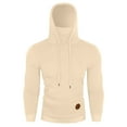 thumbnail image 1 of kamemir Baggy Hoodie Men Men's Crew Neck Sweater Slim Fit Lightweight Sweatshirts Knitted Pullover for Casual Or Dressy Wear(Gray,M), 1 of 5