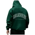 thumbnail image 1 of kamemir Baggy Hoodie Men Men's Pullover Hoodies Plaid Jacquard Long Sleeve Drawstring Hipster Casual Hooded Sweatshirts with Kanga Pockets(Orange,XL), 1 of 6