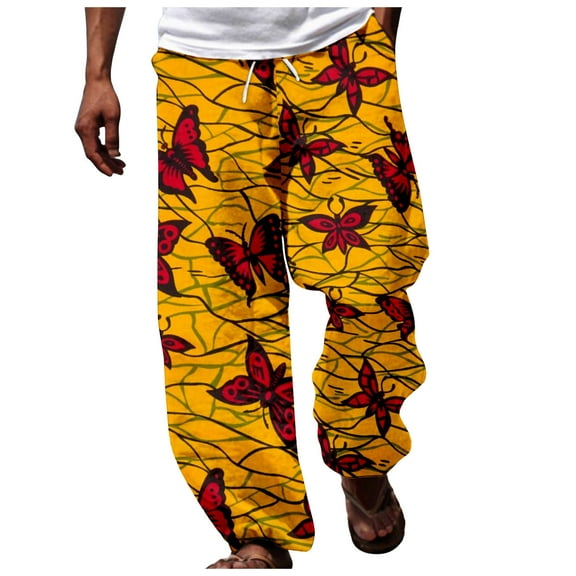 kamemir Baseball&nbsp;Pants Men's Classic Fit Signature Cotton Stretch Casual Pants (Yellow,M)