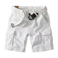 thumbnail image 1 of kamemir Big and Tall Shorts for Men Mens Casual Cargo Shorts Drawstring Classic Cargo Stretch Short(White,30), 1 of 4