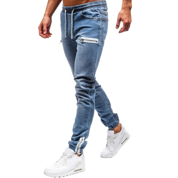 kamemir Bootcut Jeans for Men Men's Athletic Fit Jean(Light blue,L)