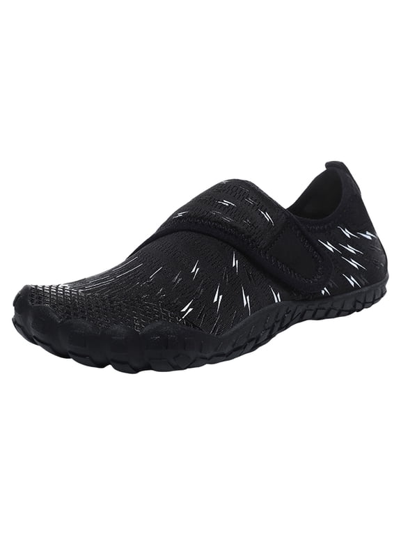 Boy's Girl's Kids Toddler Water Shoes Quick Dry Barefoot Lightweight Pool Swim Beach Sport Aqua Shoes(Black,4.5)