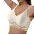 thumbnail image 1 of kamemir Bras for Women No Underwire Comfortable Seamless Full Coverage Bra for Women Wireless Bras with Soft Support Regular White,XL, 1 of 4
