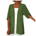 thumbnail image 1 of kamemir Cardigans for Women Plus Sizes Women's Classic Long Sleeve Knit Cardigan Sweaters Casual Open Front Down Cardigan(Green,XXL), 1 of 6