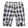 thumbnail image 1 of kamemir Cargo Shorts Men Men's Belted Cotton Cargo Shorts(Blue,3XL), 1 of 2