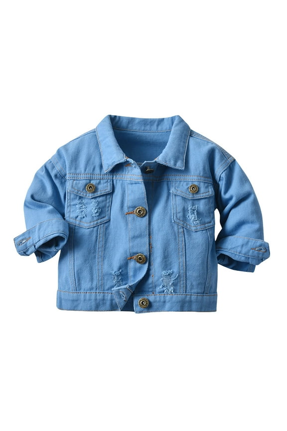 Classic Denim Jacket for Boys Girls & Women(6-7 Years,6-7 Years)