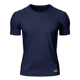 thumbnail image 1 of kamemir Comfort Colors Tshirt Athletic Men's Cotton Blend Short Sleeve Tees, Moisture Wicking, Odor Protection Navy,2XL, 1 of 5