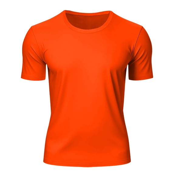 kamemir Comfort Colors Tshirt Men's T-Shirt,Soft and Comfortable T-Shirts for Men Orange,4XL