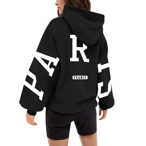 kamemir Comfort Hoodies for Anxiety Women's Fall Casual Hoodies Trendy Long Sleeve Sweatshirt Hooded Pullover Tops with Pocket(Black,3XL)